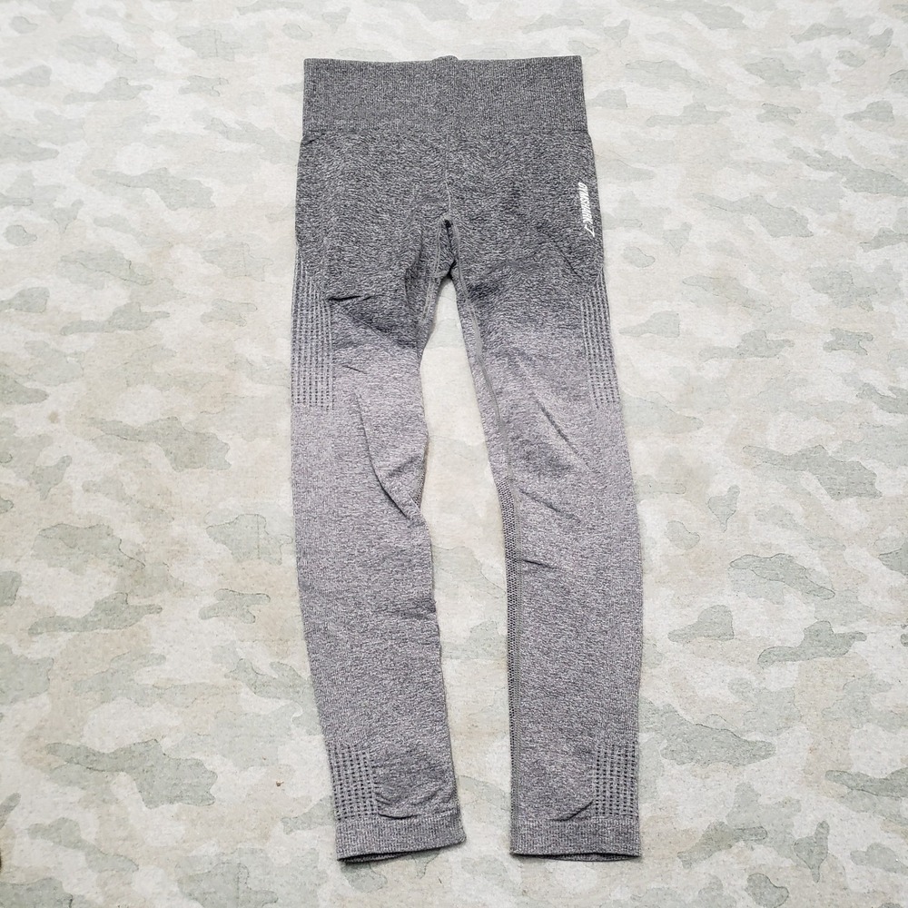 Gymshark Leggings Womens Medium Gray Pull On Gym Fitness Yoga